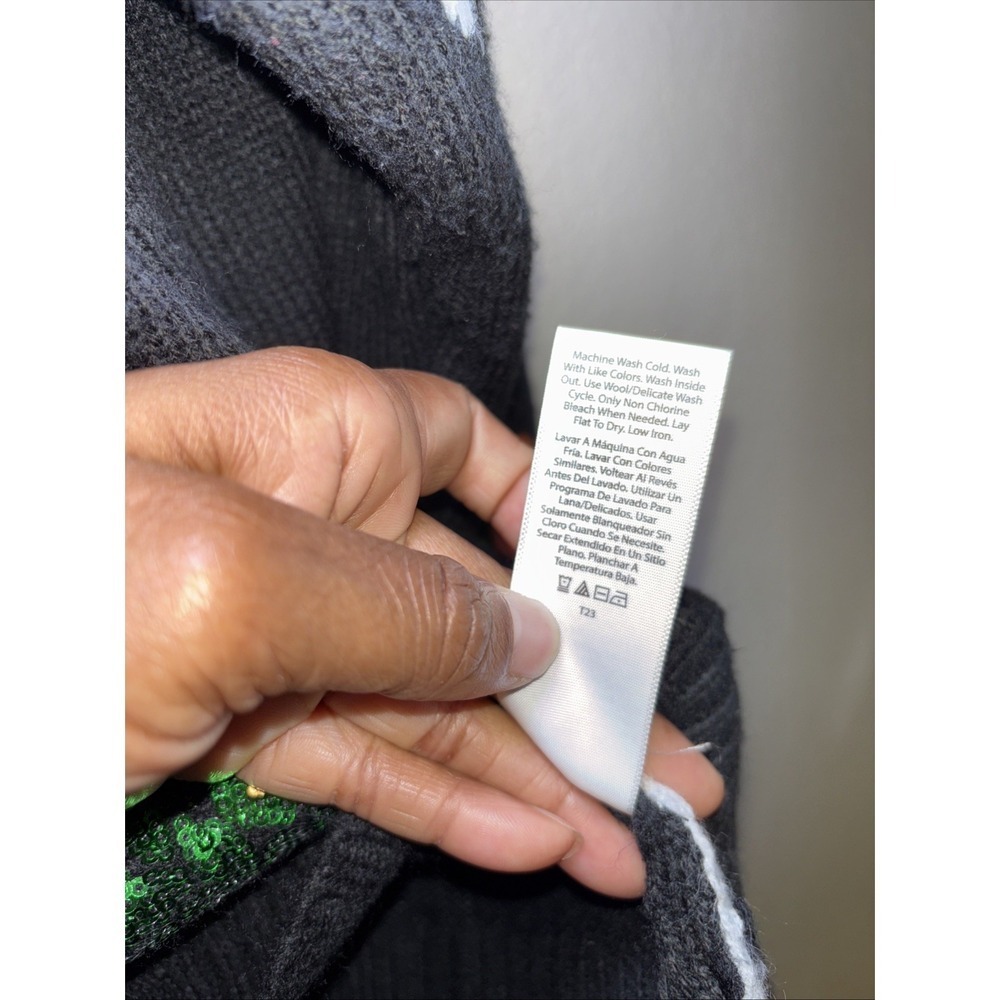 Holiday Time "Happy Llama Days" Black Christmas sweater Size  2X 20W-22W - Picture 10 of 10